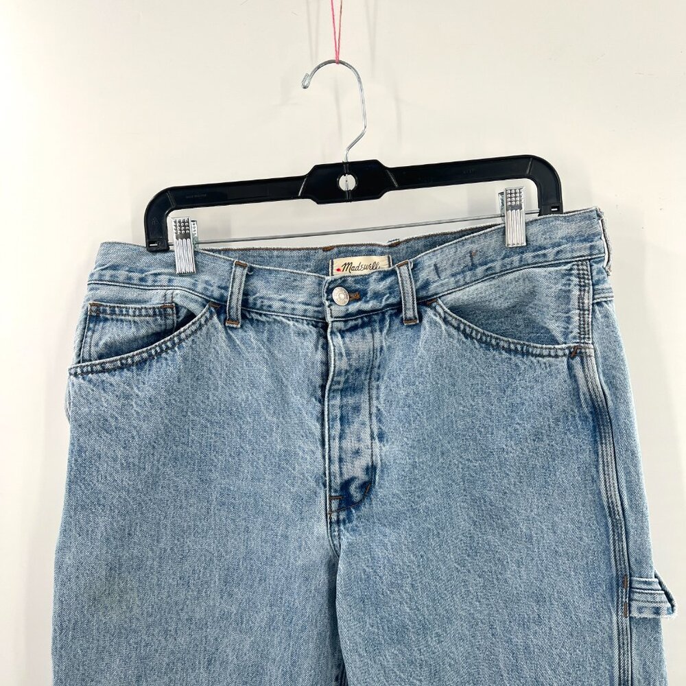 Madewell low slung straight carpenter jeans light wash 90s retro workwear 31 - Picture 2 of 15